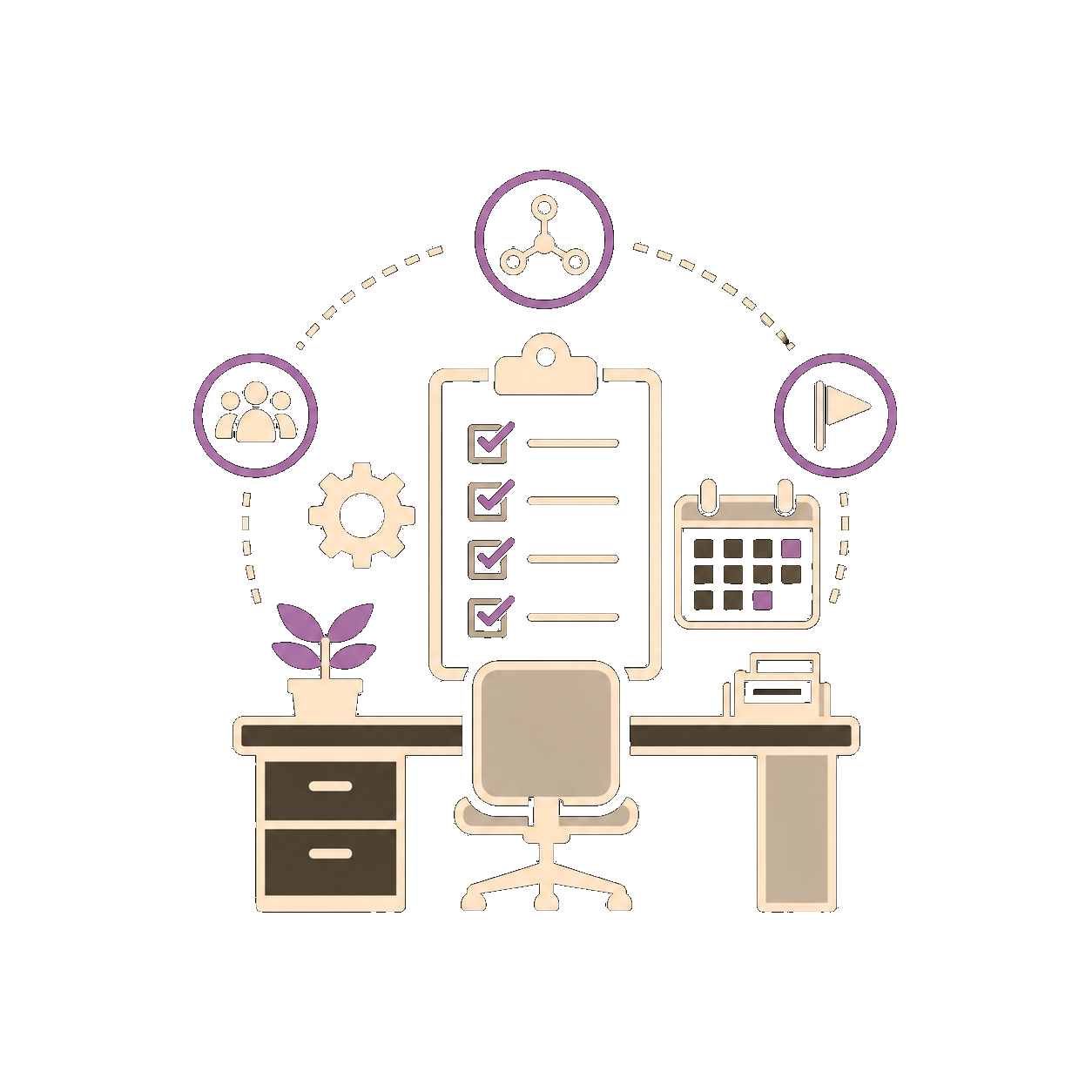 AI Chief of Staff workspace illustration